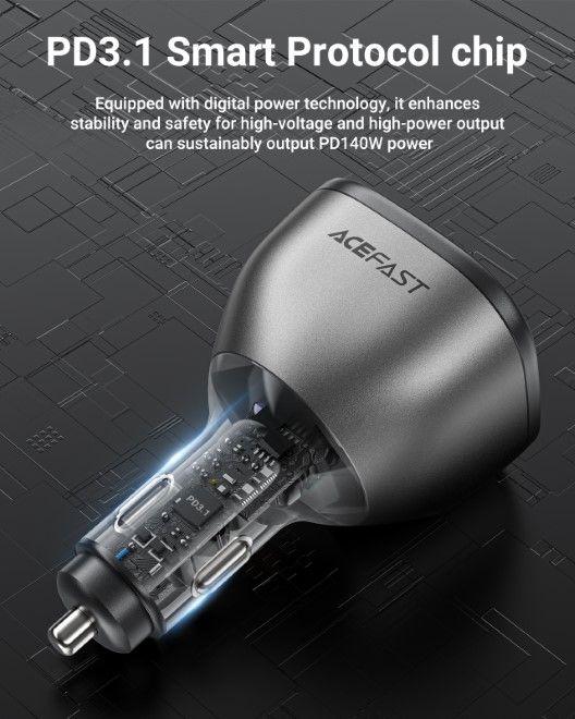 Produktbild Acefast B14 Car Charger Auto Ladegerät 165W