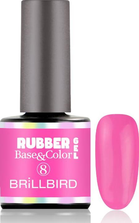BrillBird Rubber Gel Base&Coral #8 8ml (UV-Gel Lack)