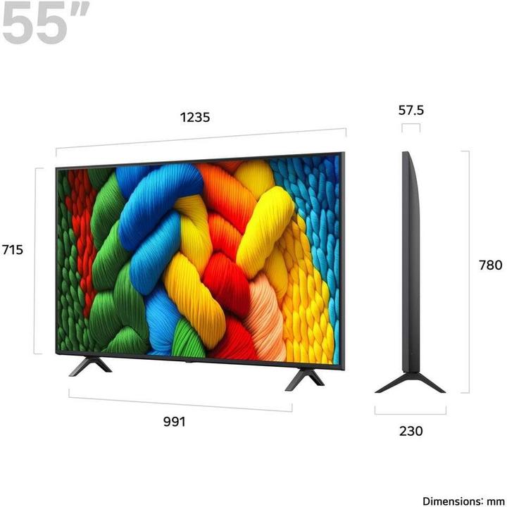 Produktbild LG 55NANO80A6B (55", NANO80, LED, Nano-Cell, 4K, 2025)