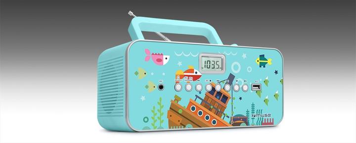 Immagine prodotto Muse M29KB Lettore CD per bambini CD, FM, USB Con microfono (FM, PLL, MW)