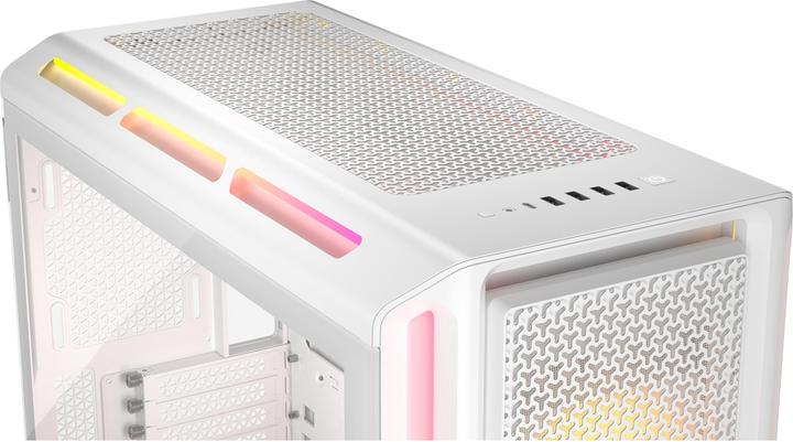 Produktbild Corsair Geh Midi 5000T LX RGB (Tempered Glass) White (E-ATX, Mini-ITX, ATX, mATX)