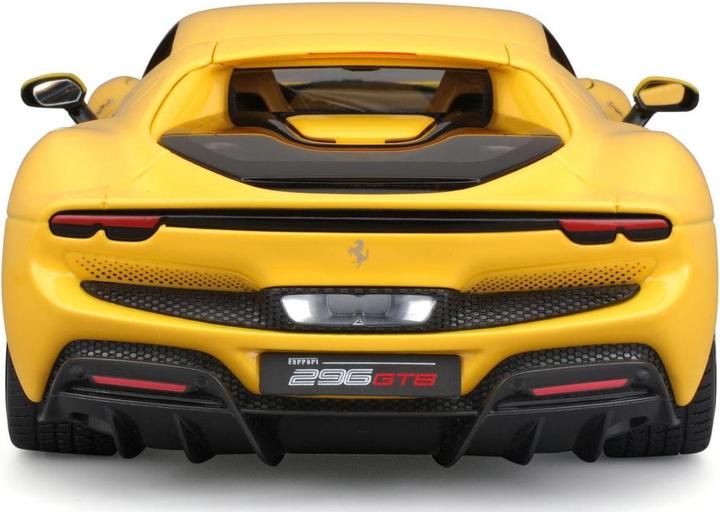 Actual product image Bburago Ferrari R&P 296 GTB 1/18 yellow
