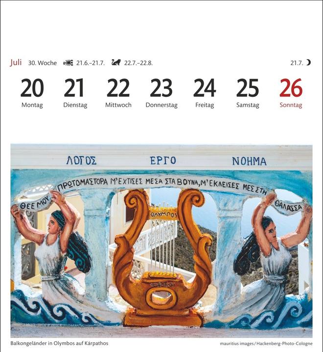 Actual product image Harenberg Griechische Inseln Sehnsuchtskalender 2026 - Wochenkalender mit 53 Postkarten (Hardcover, German)