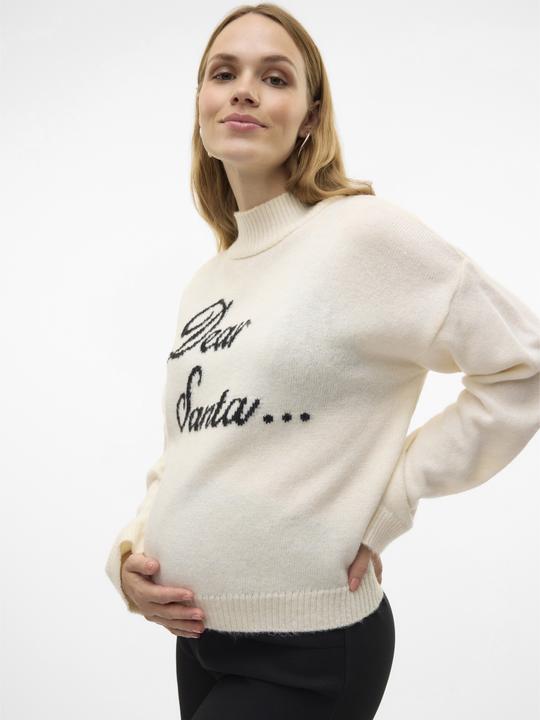 Actual product image Mamalicious Regular fit High neck Ribbed cuffs Raglan sleeves Carrier bag Knitted jumper (XL)