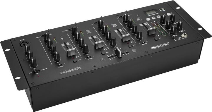 Image du produit Omnitronic PM-444Pi Table de mixage DJ 4 canaux avec lecteur & interface USB