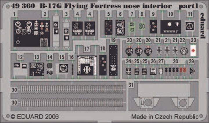 Image du produit Eduard B-17G Flying Fortress nose interior pour Revell/Monogram kit