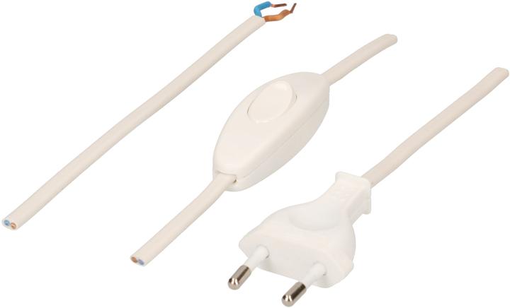 Produktbild Max Hauri TDLF-Netzkabel H03VVH2-F2X0.75 Typ 26 mit Schalter (2 m)
