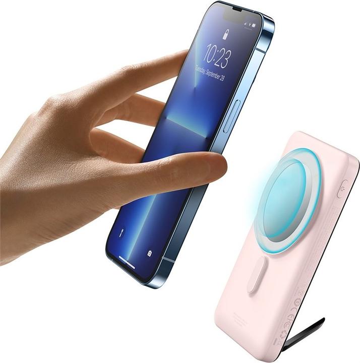 Productafbeelding Baseus Powerbank Magnetic 10000mAh 20W (roze) (10000 mAh, 20 W, 38.50 Wh)