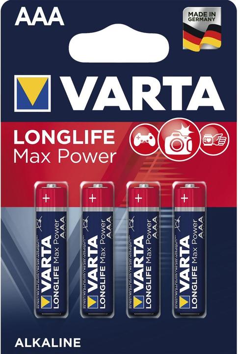 Produktbild Varta LONGLIFE Max Power (4 Stk., AAA, 1270 mAh)