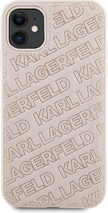 Image du produit Karl Lagerfeld KLHCN61PQKPMP iPhone 11 / Xr 6.1" różowy/pink hardcase Motif K matelassé (Apple iPhone XR, Apple iPhone 11)