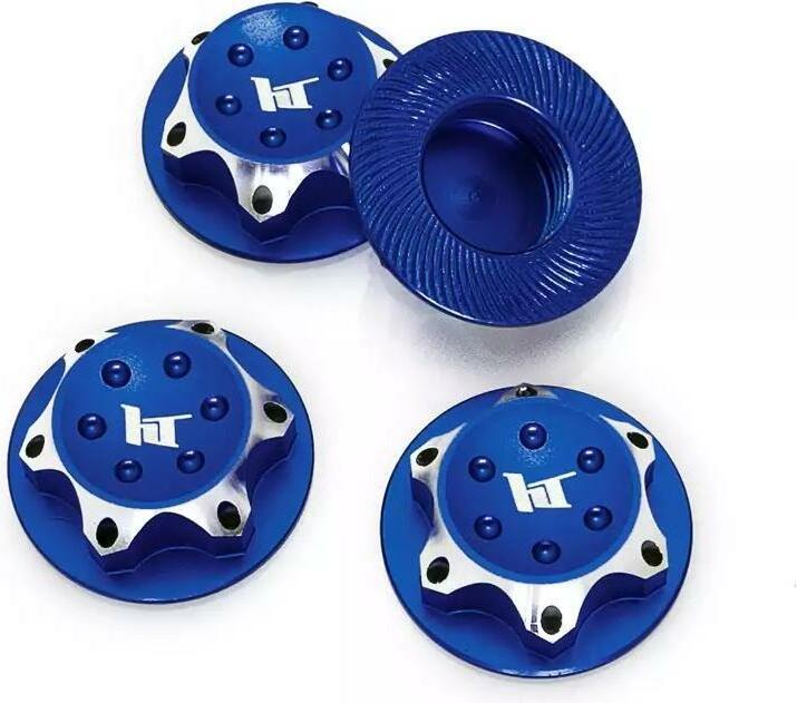 Hobbytech Radmuttern Aluminium 17 mm Blau, 4 Stück, 1:8
