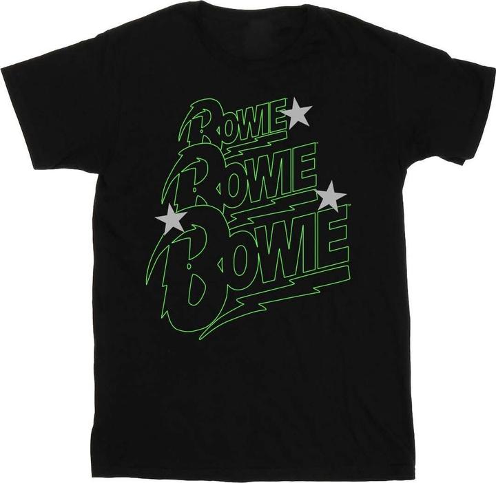 David Bowie Multiple Neon Logo TShirt Jungen