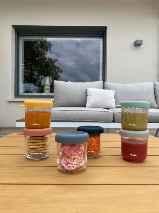Actual product image Beaba Glass portions 6 pcs. 250ml (Sun mix)