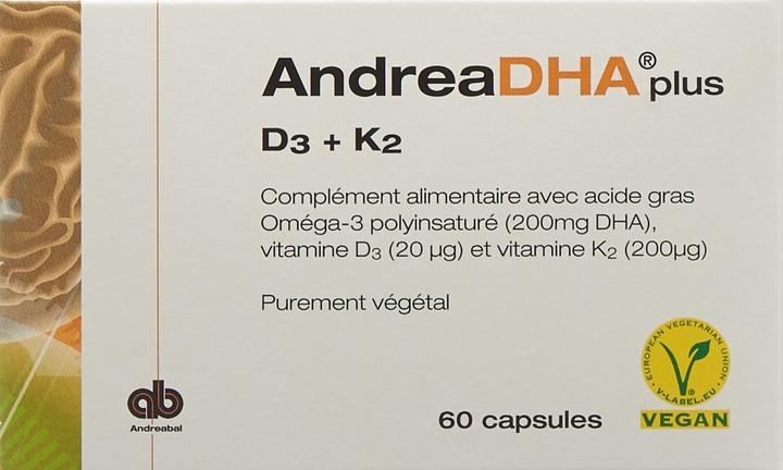 Actual product image Andreabal plus omega-3 vitamin D3 + vitamin K2 (60 Piece, Capsules, 500 g)