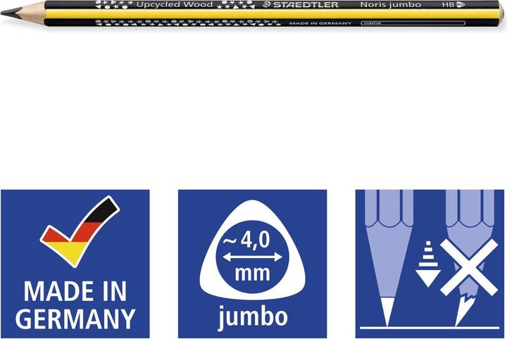 Image du produit Staedtler Crayon pour apprendre à écrire 'Noris Club triplus jumbo' 119 HB (4 mm, HB, 1 x)