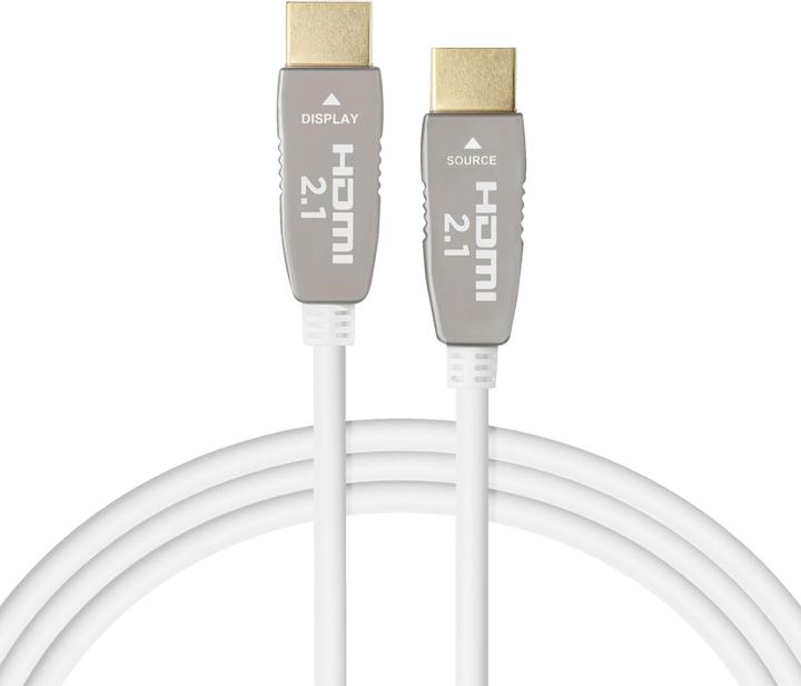 Image du produit Celexon Câble UHD Optical Fibre HDMI 2.1 8K Active 10m, blanc (10 m, HDMI)