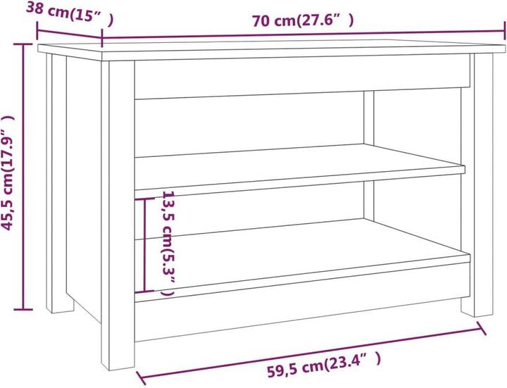 Produktbild VidaXL Ariah (70 x 38 x 45.5 cm)