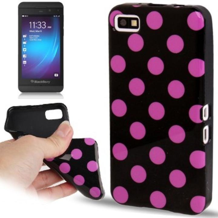 Produktbild König Design Schutzhülle TPU Punkte Case für Handy Blackberry Z10 (Blackberry Z10)