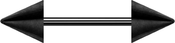 Star Piercing Micro Barbell schwarz mit zwei Cones (Chirurgenstahl 316L, ohne Messing)