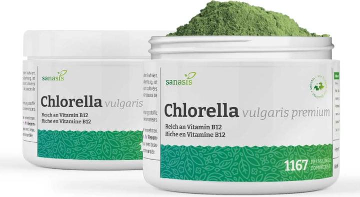 Image du produit Sanasis Chlorella Vulgaris Tablette vegan (350 pièce(s), Cachets, 410 g)