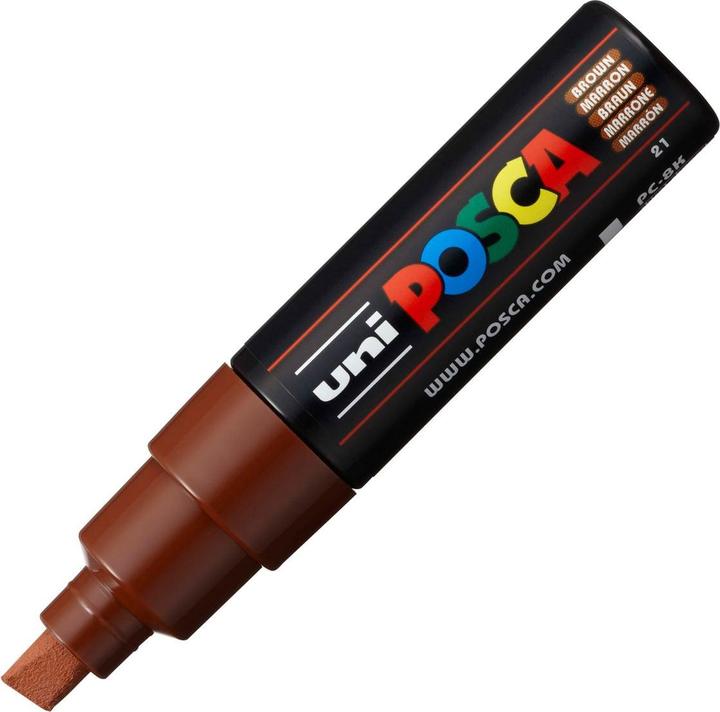 Actual product image Posca Marker PC-8K wedge tip (Brown, 8 mm, 1 x)