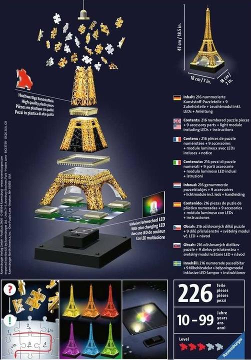Produktbild Ravensburger Eiffelturm bei Nacht (216 Teile)