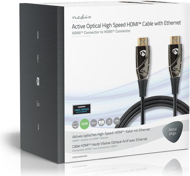 Immagine prodotto Nedis Cavo HDMI ottico attivo ad alta velocità con Ethernet | HDMI™ Maschio | HDMI™ Maschio | 4K@60Hz (100 m, HDMI)