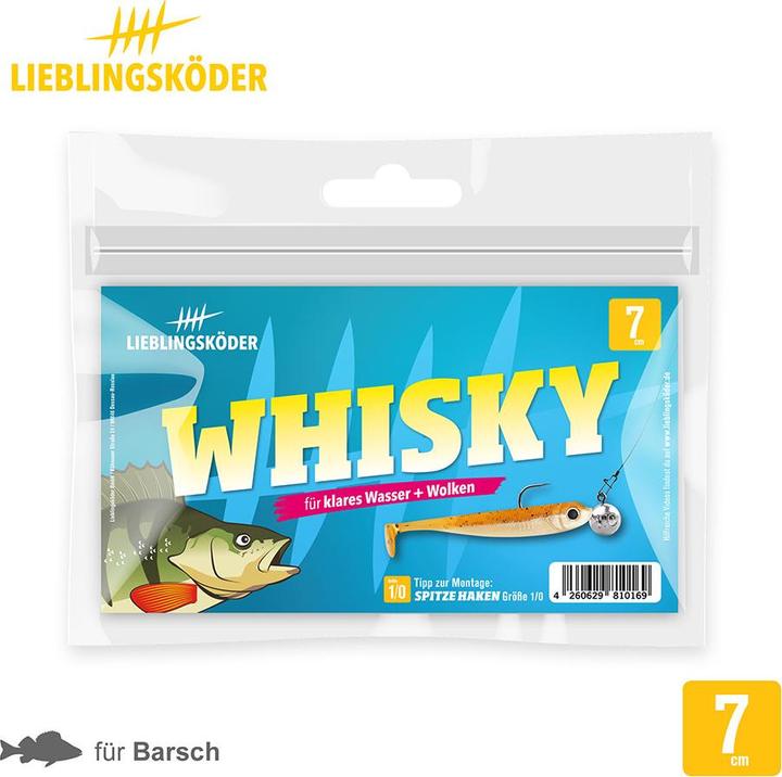 Actual product image Lieblingsköder Whisky (clear water, clouds) (7 cm)