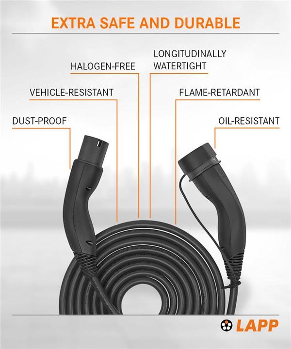 Produktbild Lapp Mobility EV-TYP2 Ladekabel HELIX 3-phasig (Typ 2, 22 kW, 33 A, 5 m)