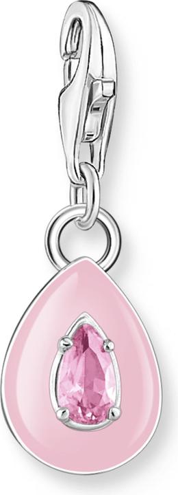 Thomas Sabo Charm-Anhänger Pinker Tropfen Silber (925er Silber, Emaille)