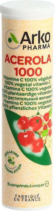 Actual product image Arkopharma Arkovital Acerola Kautabletten 1000mg (60 Piece, Pills, 192 g)