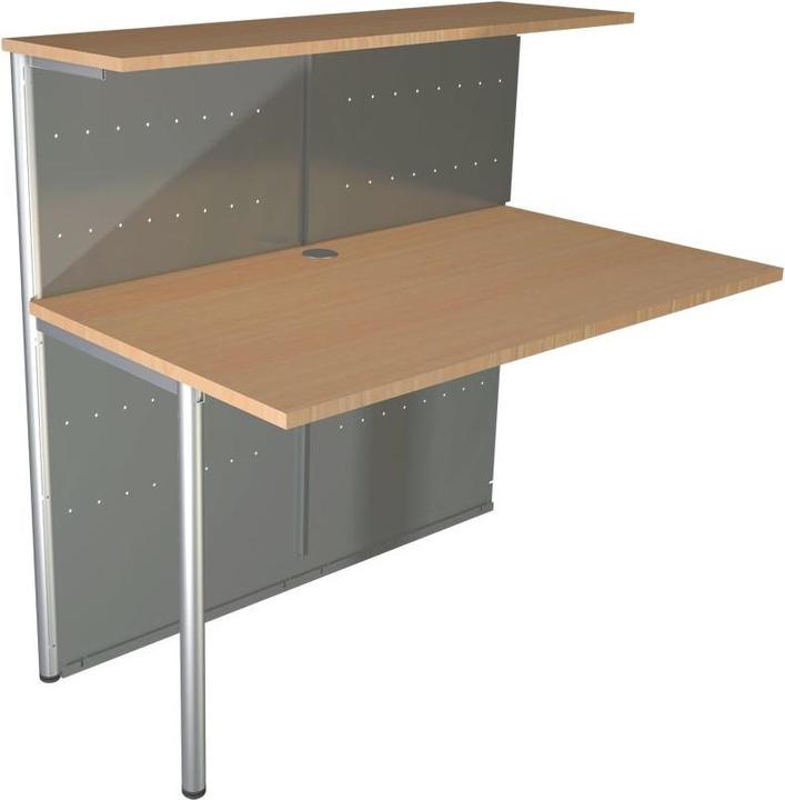 Produktbild Kerkmann Genua Anbautheke buche, silber 116,0 x 70,0 x 115,0 cm