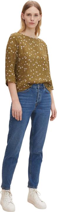 Produktbild Tom Tailor Bluse Gemusterte Sommerbluse mit U-Boot Ausschnitt (34)