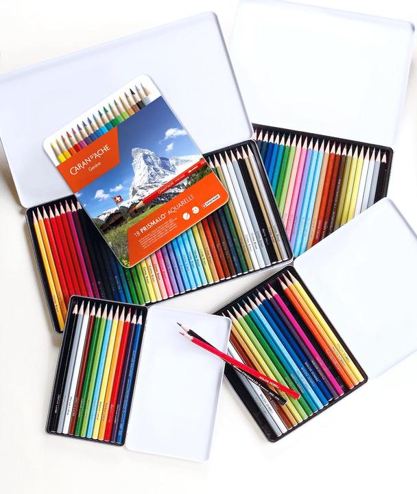 Actual product image Caran d'Ache Prismalo Aquarelle Metallschachtel (Multicoloured, 18 x)
