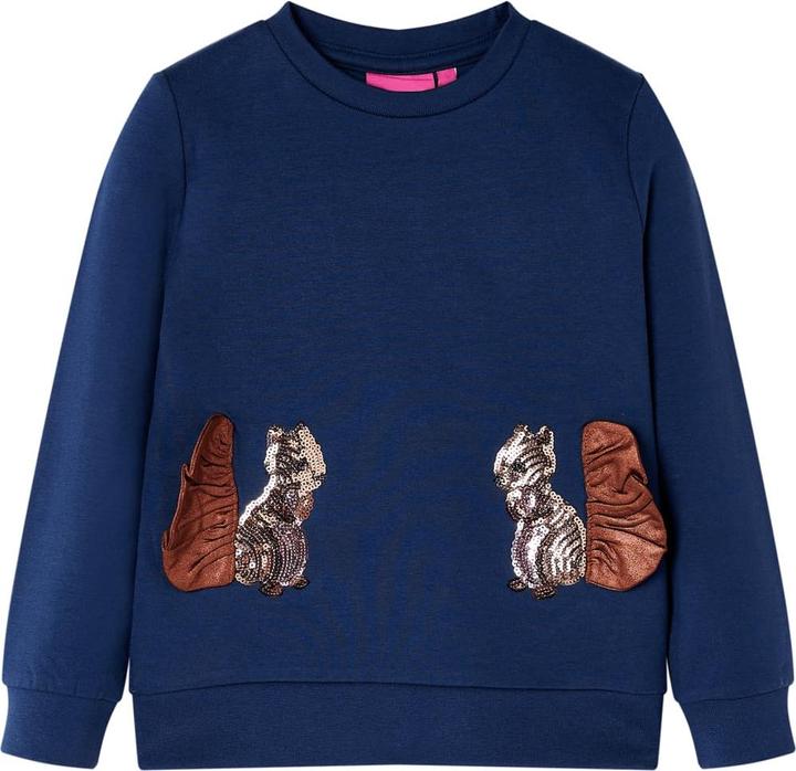 VidaXL Kinder-Sweatshirt Marineblau 128,Material: 95 % Baumwolle. 5 (128)