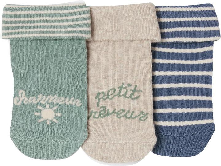 Vertbaudet 3er-Pack Jungen Baby Socken mit Schriftzug
