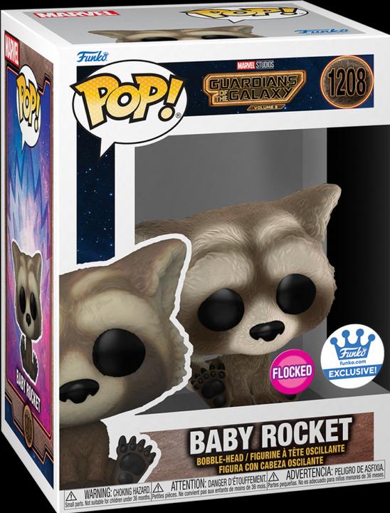 Image du produit Funko POP! Marvel Les Gardiens de la Galaxie Volume 3 Baby Rocket Floquée