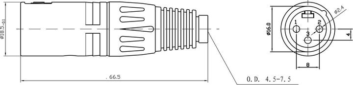 Image du produit Bemero Connecteur XLR BC1001NI-M