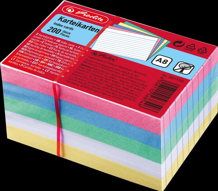 Produktbild Herlitz Karteikarten (A8, 175 g/m², 200 x)