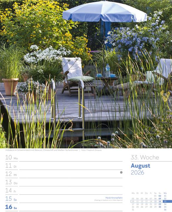 Produktbild Gartenglück - Wochenplaner Kalender 2026 (25 x 33 cm, Harter Einband, Deutsch)