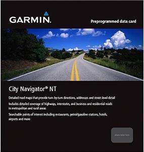 Actual product image Garmin City Navigator Europe NT Alps