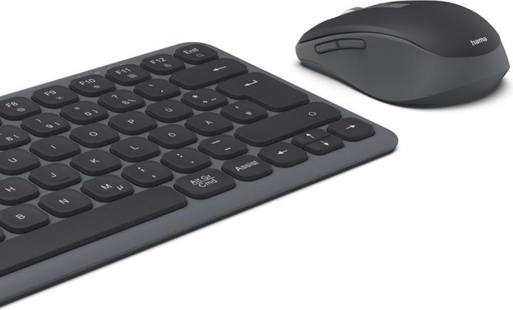 Produktbild Hama Multi-Device-Tastatur-Maus-Set WKM-500 kabellos klein SW QWERTZ DE (DE, Kabellos)
