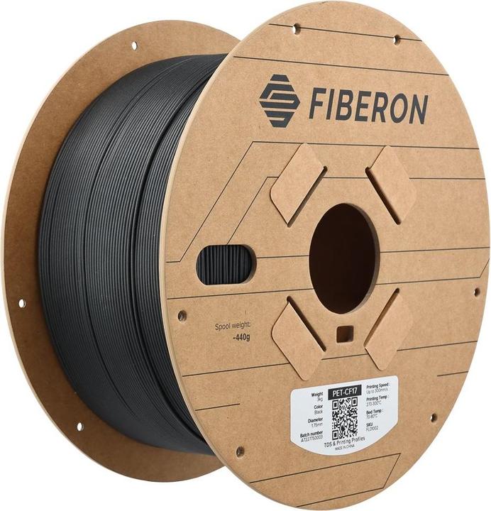 Polymaker PET-CF17 1,75mm BLACK 3kg (PET, 1.75 mm, 3000 g, Black)