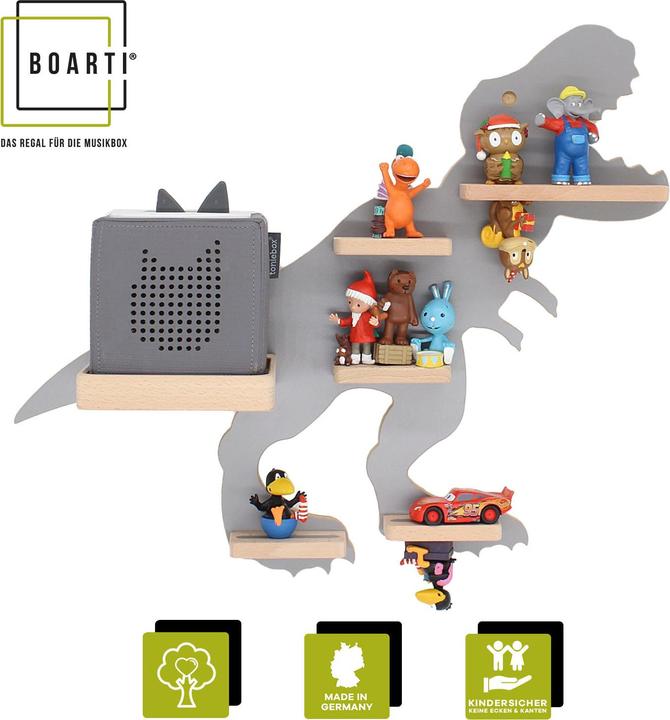 Actual product image VCM Dinosaur shelf for children's Toniebox Tonies