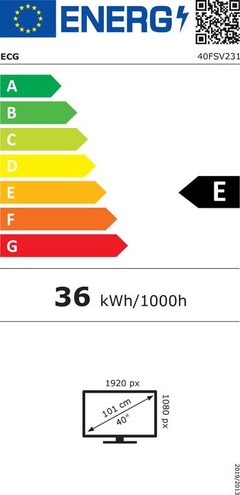 Energy Label ECG 40FSV231 (40", LED)