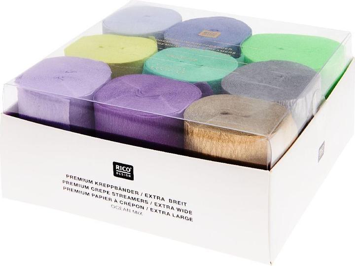 Actual product image Rico Design Crepe tapes, ocean mix, FSC MIX,.400675 (9 x)