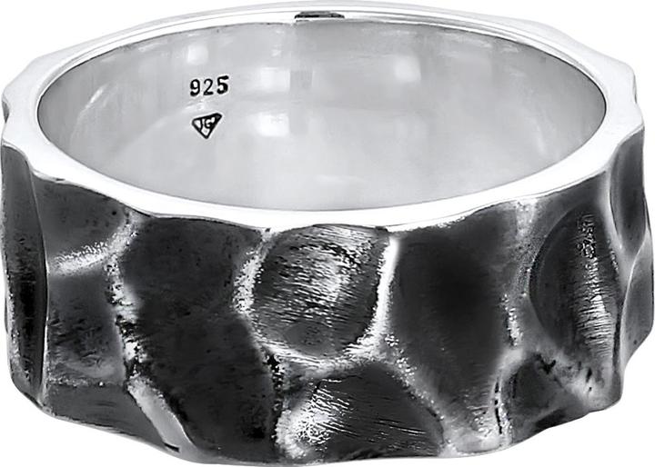 Immagine prodotto Kuzzoi Anello Uomo Anello a fascia forgiato usato Look Argento 925 (56, 925 Argento)