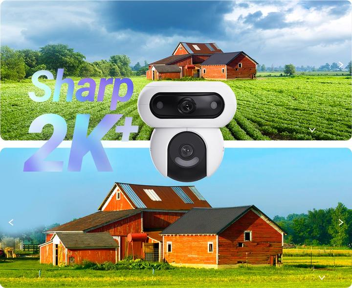 Actual product image EZVIZ Webcam Camera | CS-H90 | 4 MP+4 MP | 2.8/6mm | IP65 | H.264/H.265 | Micro SD, Max. 512 GB