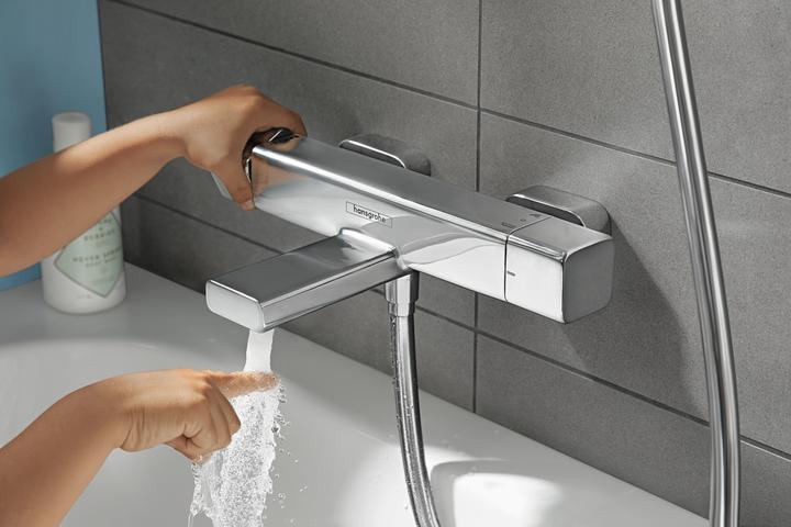 Actual product image hansgrohe HG ECOSTAT E surface-mounted bath thermostat chrome
