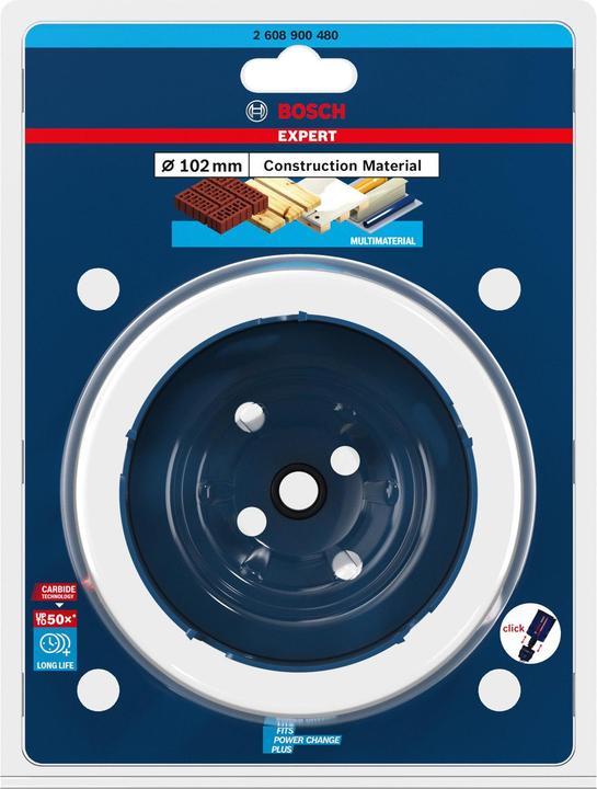 Productafbeelding Bosch Professional Zubehör Expert bouwmateriaal gatzaag, 102 x 60 mm (102 millimeter)
